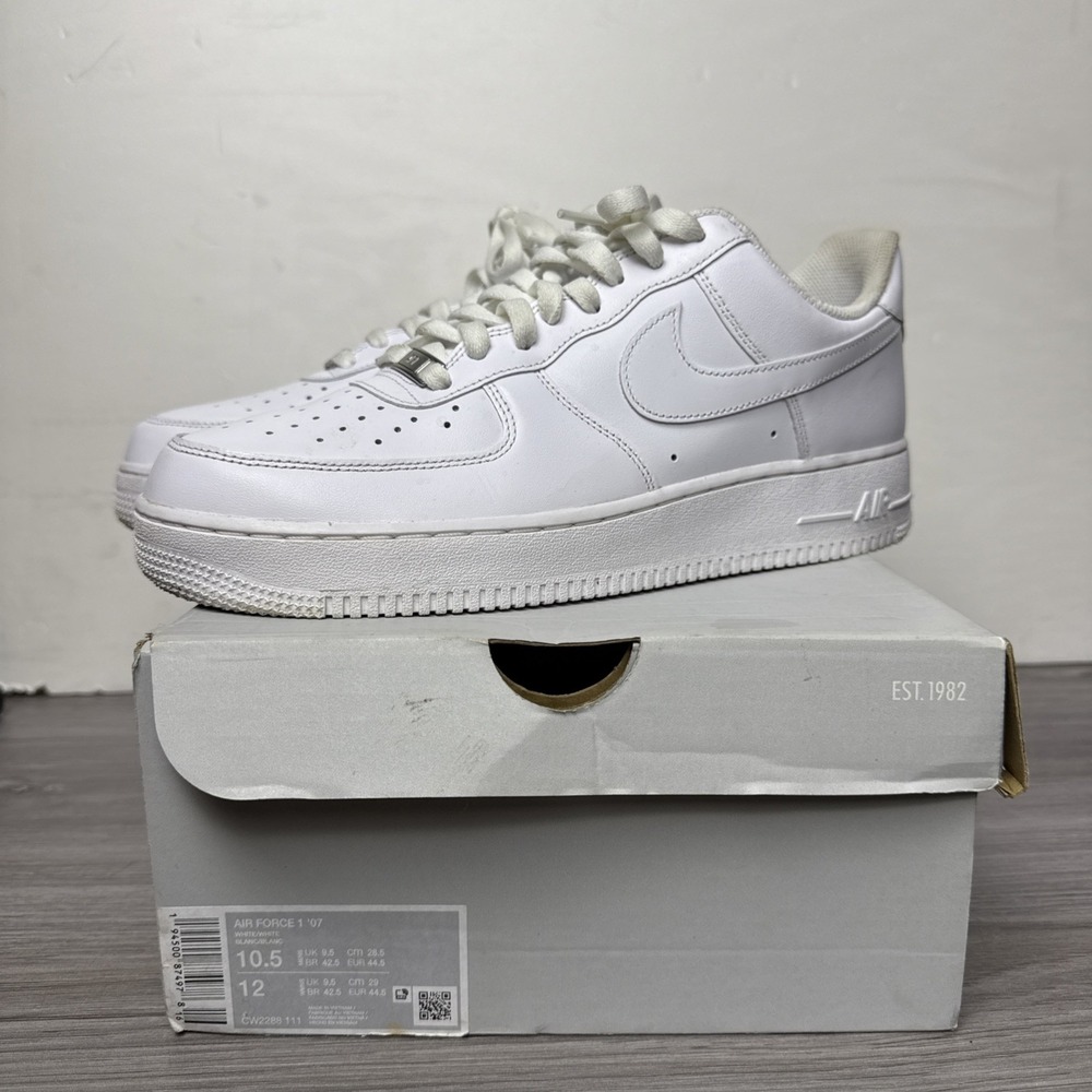 Nike Air Force 1 '07 Low CW2288-111 White Men's Size 10.5 Classic Sneaker